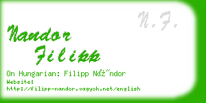 nandor filipp business card